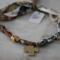 Mountain Morning Scarf Necklace - Stainless Steel Cross