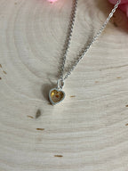 Mustard Seed Heart Necklace in Gold and Silver