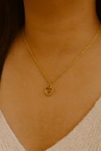 Mustard Seed Heart Necklace in Gold and Silver