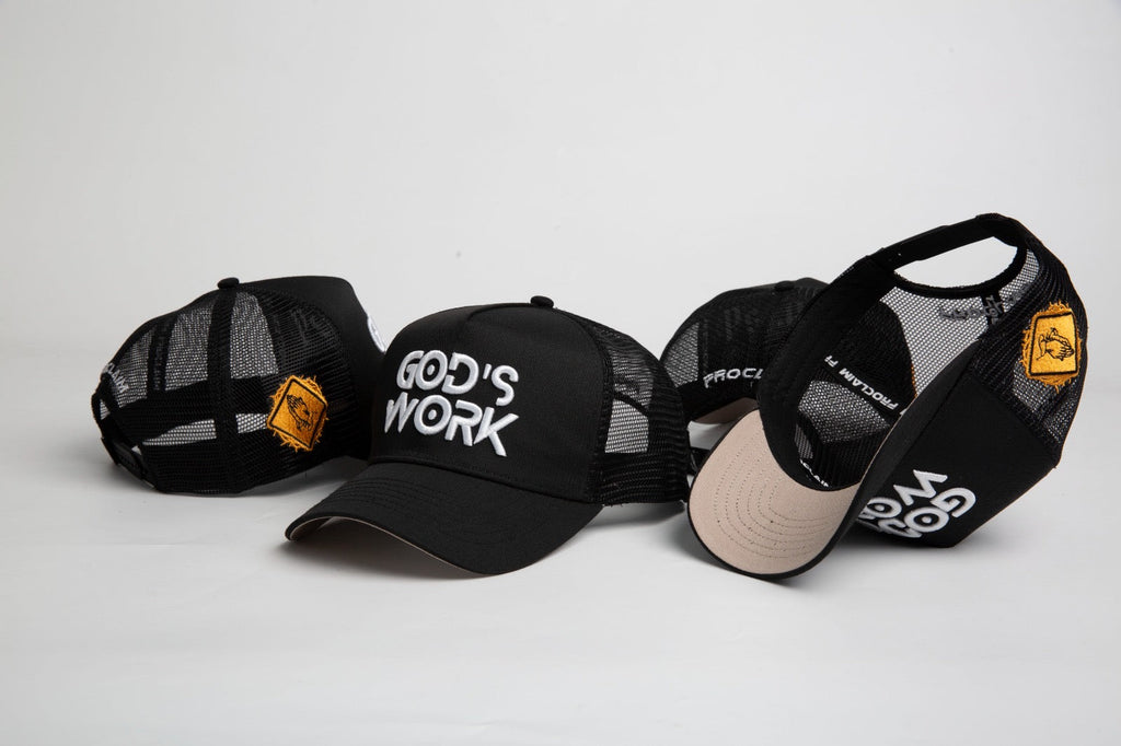 God’s Work- Signature Series Black Mesh Snap-back