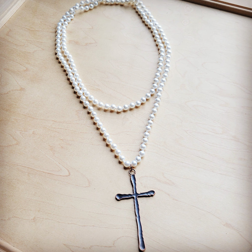 Extra Long Pearl Beaded Necklace