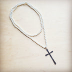 Extra Long Pearl Beaded Necklace