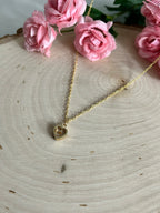 Mustard Seed Heart Necklace in Gold and Silver