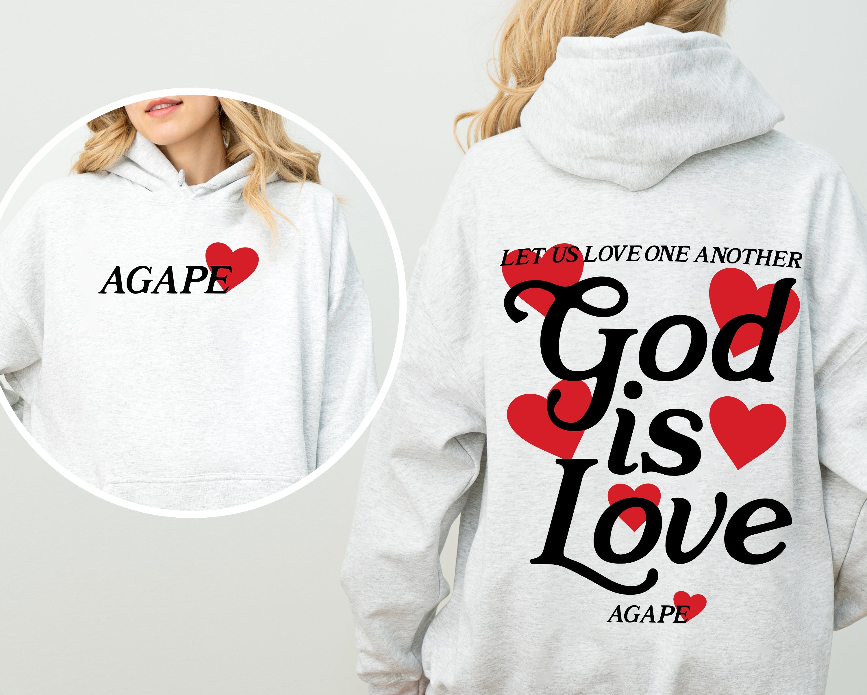 Agape, God Is Love - Hooded Sweatshirt