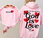 Agape, God Is Love - Hooded Sweatshirt