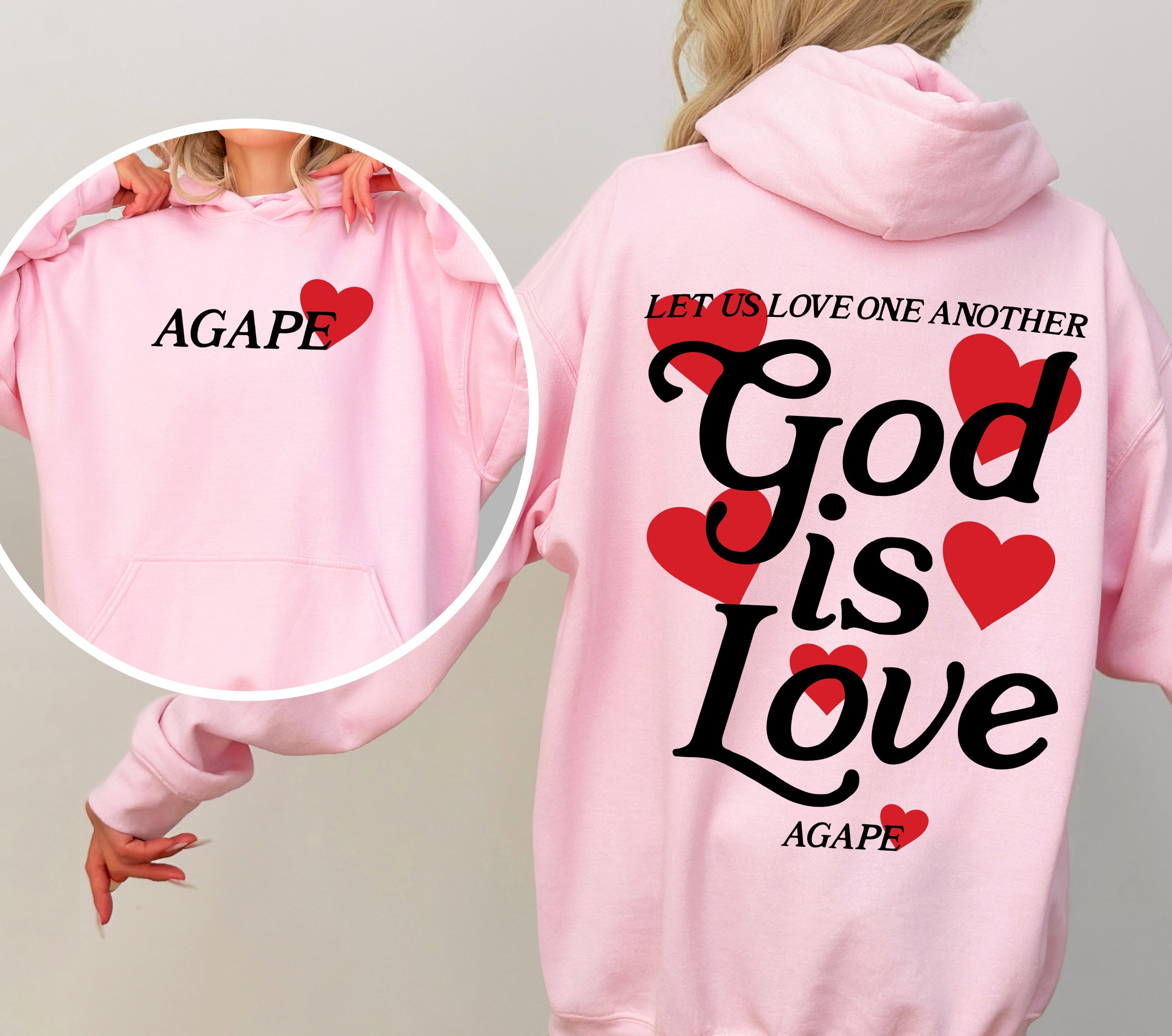 Agape, God Is Love - Hooded Sweatshirt