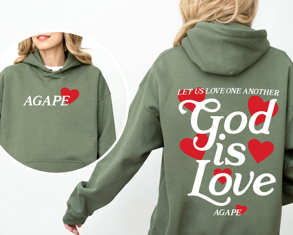 Agape, God Is Love - Hooded Sweatshirt