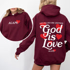 Agape, God Is Love - Hooded Sweatshirt
