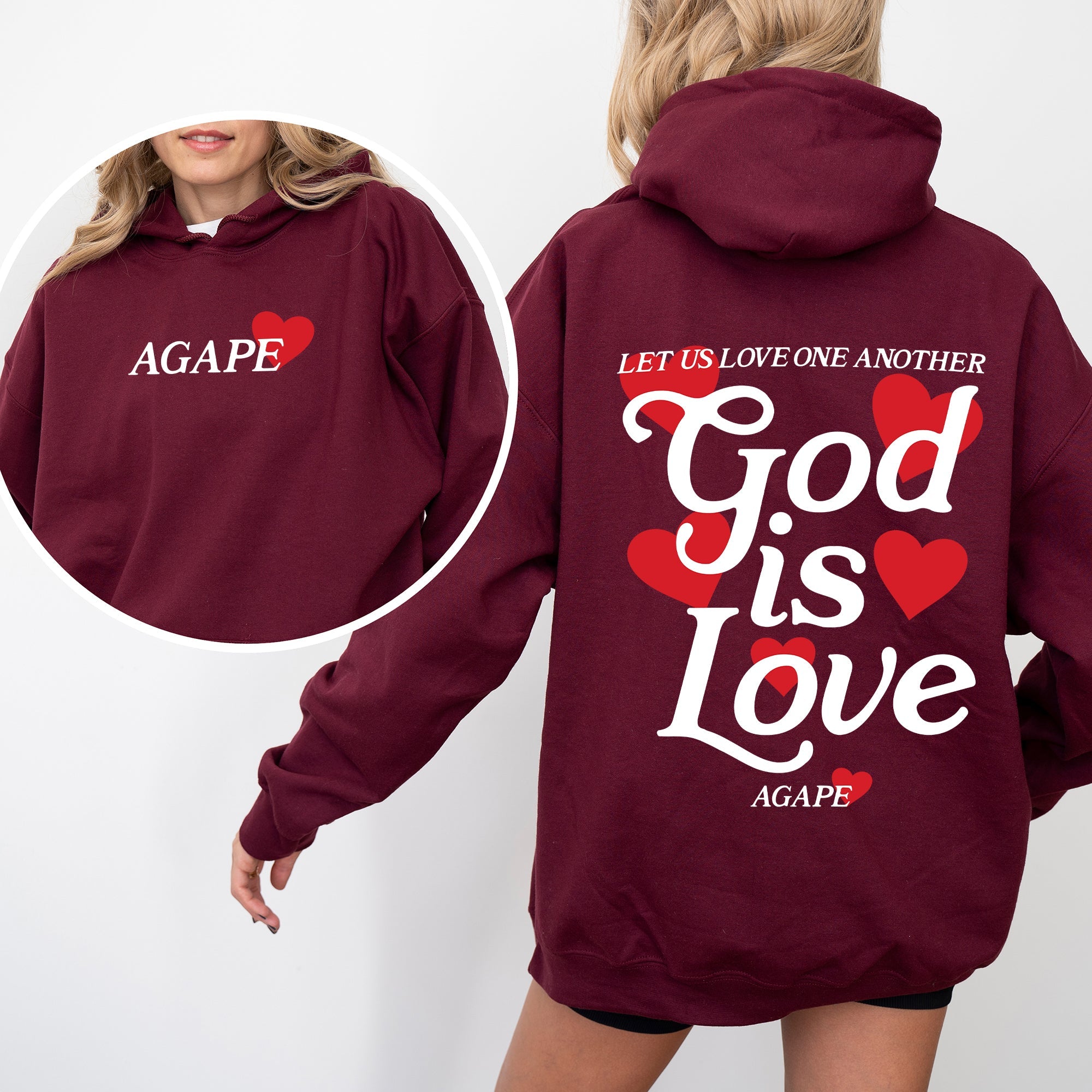 Agape, God Is Love - Hooded Sweatshirt