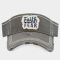 Faith Fear Vintage Visor Hat