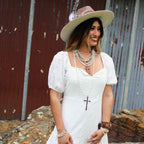 Extra Long Pearl Beaded Necklace