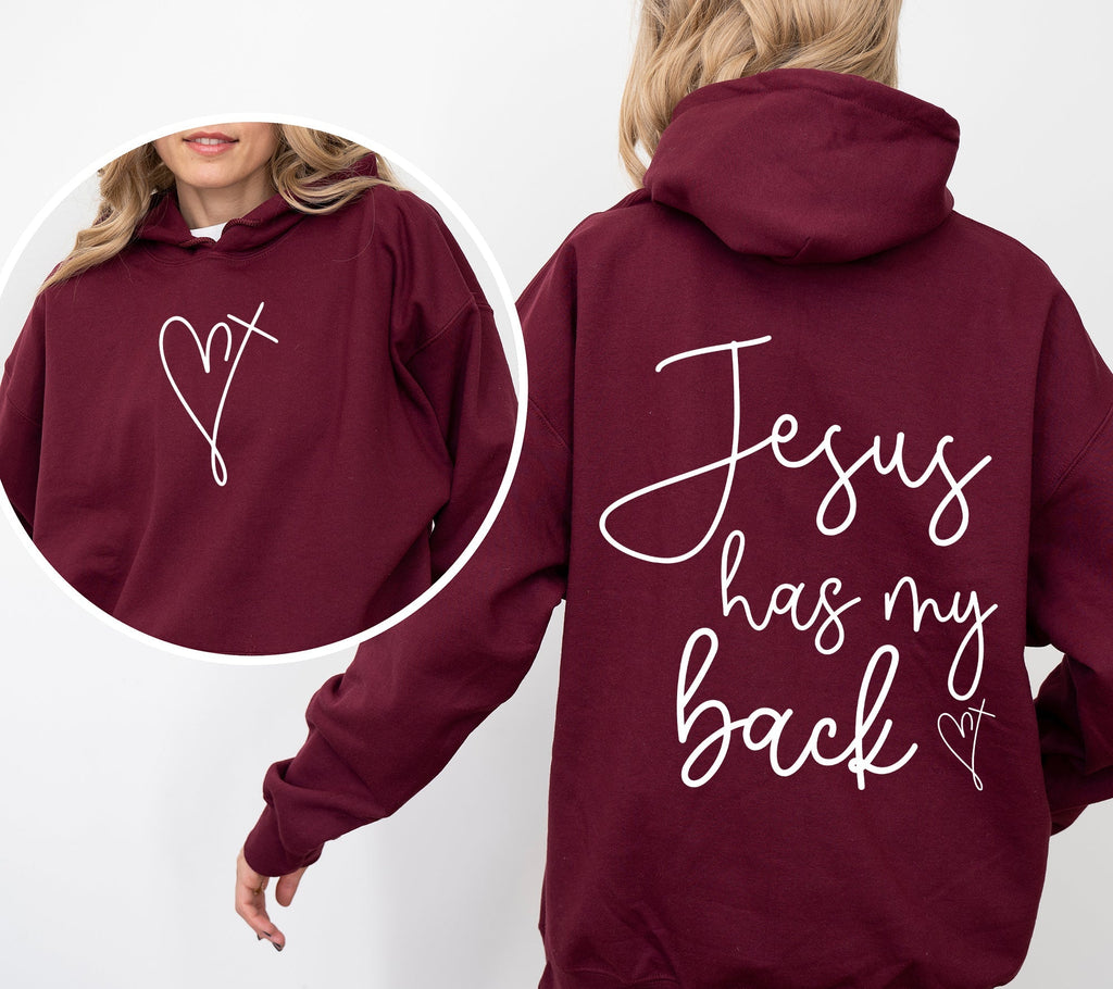 Jesus Has My Back - Hooded Sweatshirt