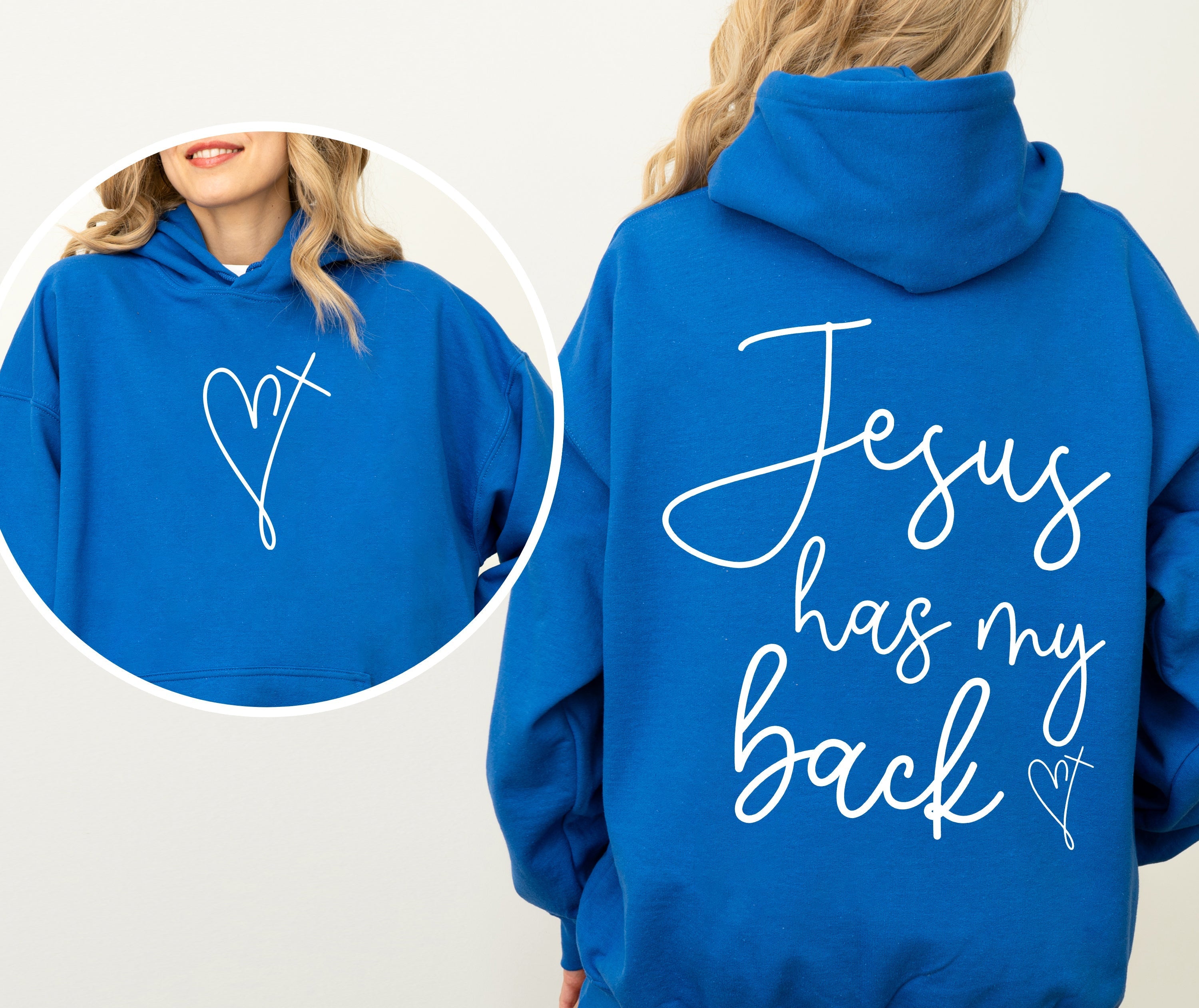 Jesus Has My Back - Hooded Sweatshirt