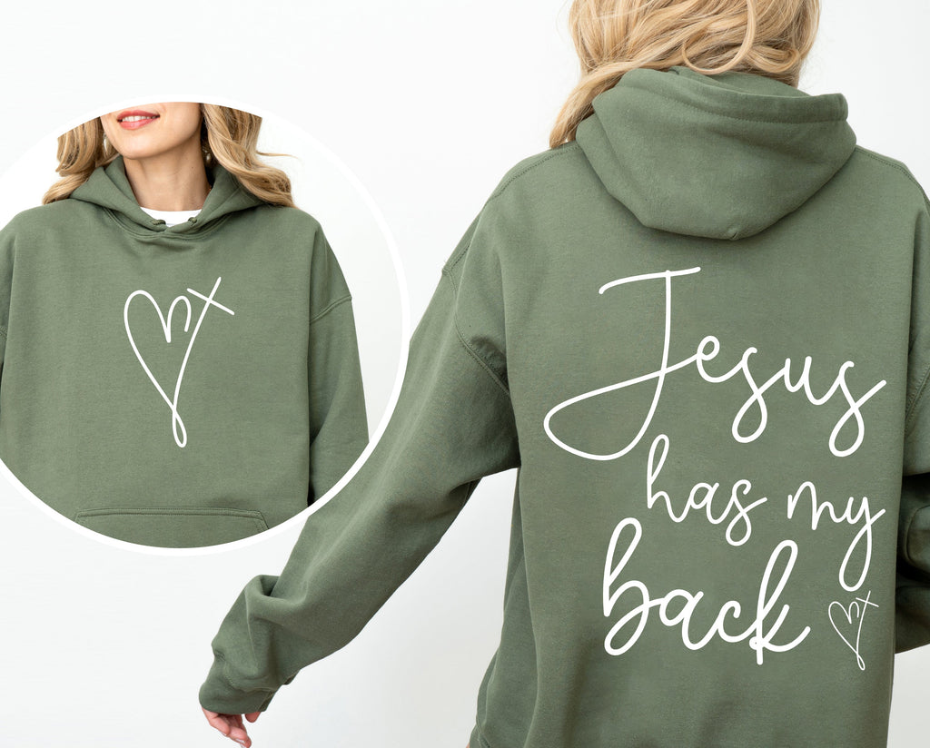 Jesus Has My Back - Hooded Sweatshirt