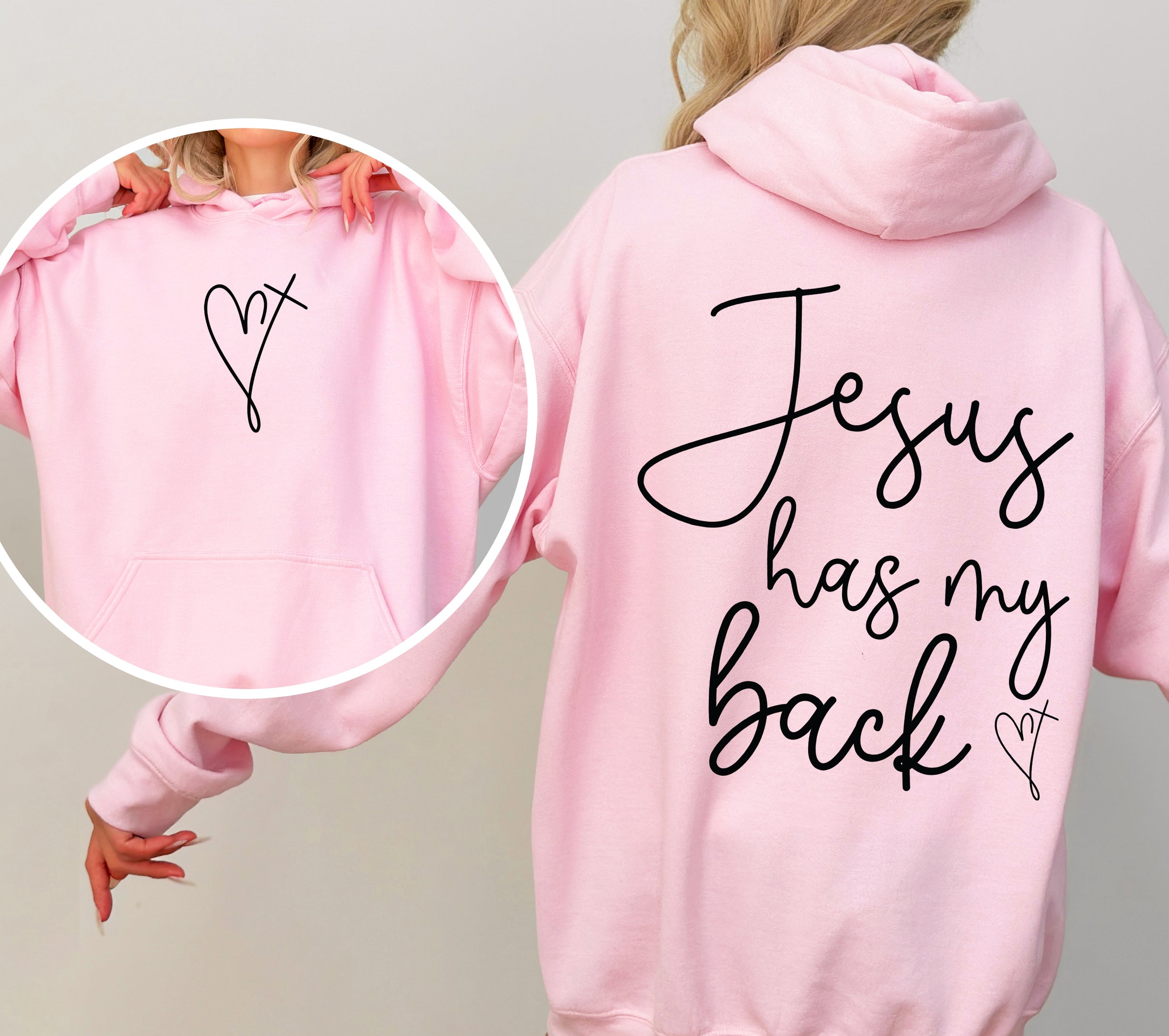 Jesus Has My Back - Hooded Sweatshirt