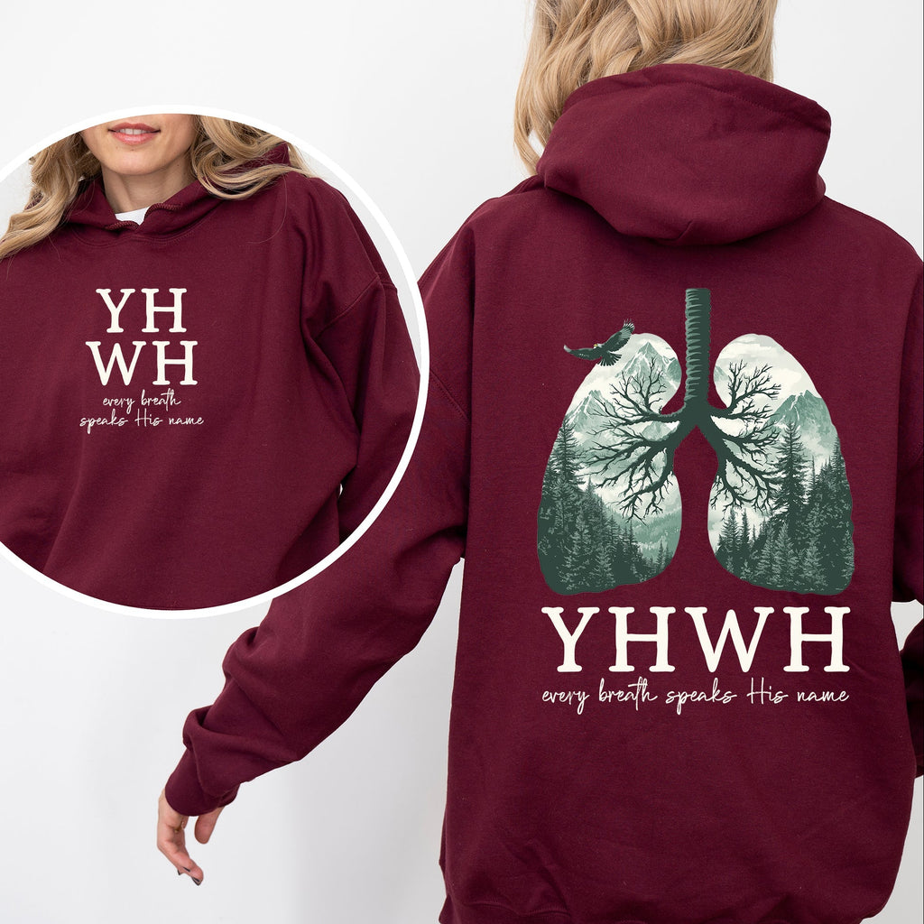 YHWH Lungs  - Hooded Sweatshirt