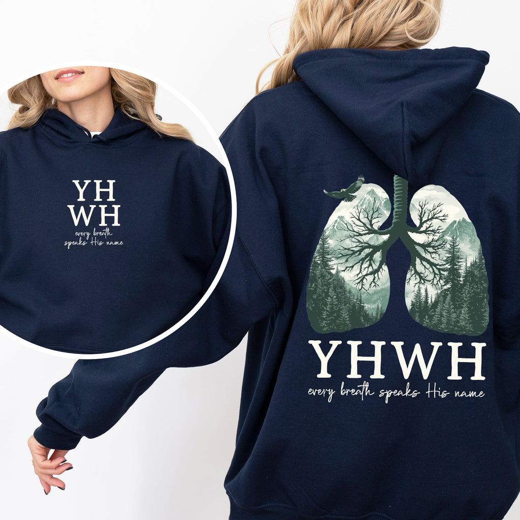 YHWH Lungs  - Hooded Sweatshirt