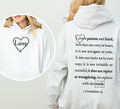Love Is Patient, Love Is Kind - Hooded Sweatshirt