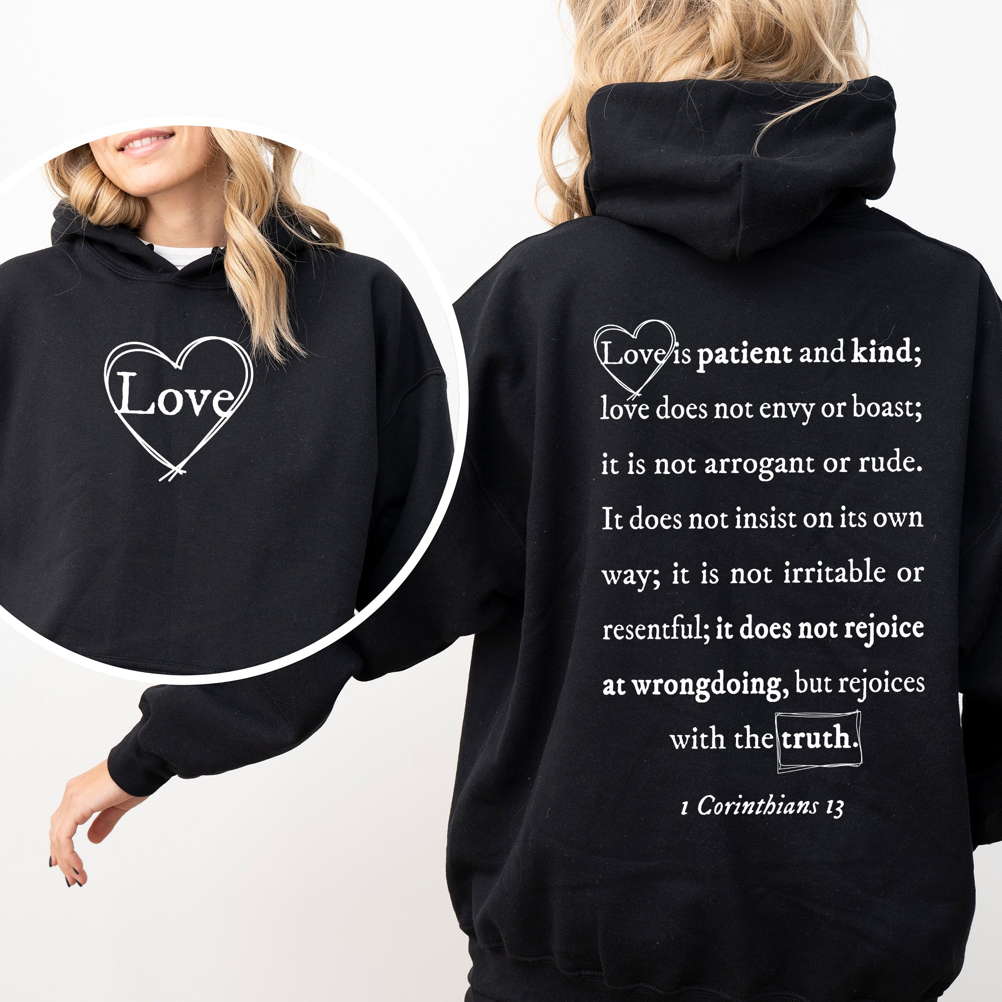 Love Is Patient, Love Is Kind - Hooded Sweatshirt
