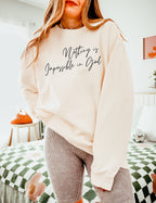 Nothing Is Impossible In God Christian Garment Dyed Comfort Colors Sweatshirt