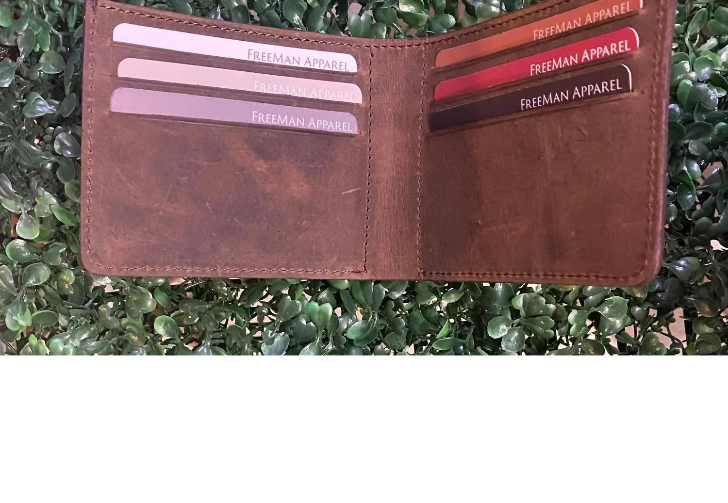 Men’s Genuine Buffalo Leather Cross Bifold Wallet