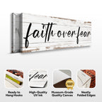 Faith Over Fear Faith Sign III