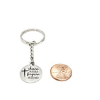 Faith Gift, Chosen Blessed Fogiven Redeemed Keychain, Baptism Gift, Charm Keychain, Faith Keychain, Christian Gift, Faith Quote