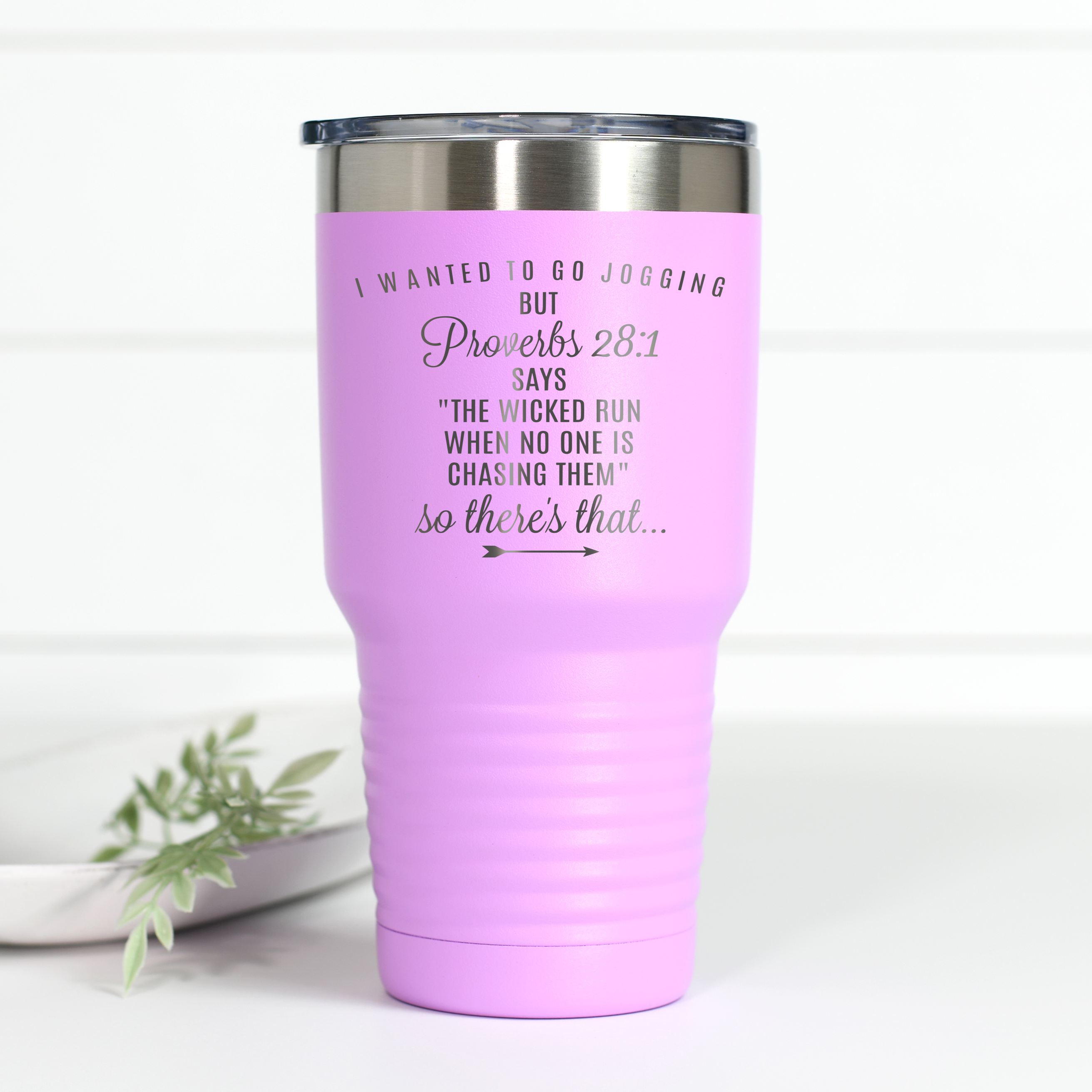 Proverbs Jogging 30 oz Engraved Tumbler