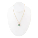 Genuine Turquoise Heart Pendant and Bronze Necklace